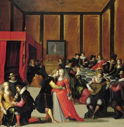 Scene Galante or The Five Senses by Louis de Caullery